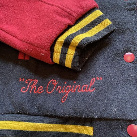 Disney Varsity Letterman Bomber Jacket Men's S Mickey Pluto Embroidered Vtg - Picture 2 of 10